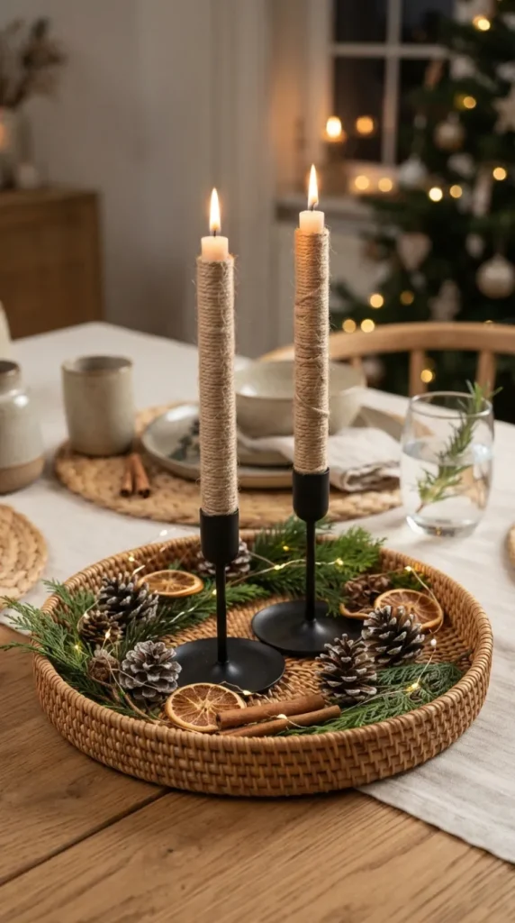 Pine Cone Candle Centerpiece Ideas