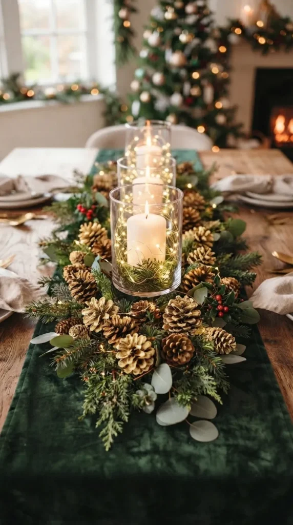 Pine Cone Candle Centerpiece Ideas