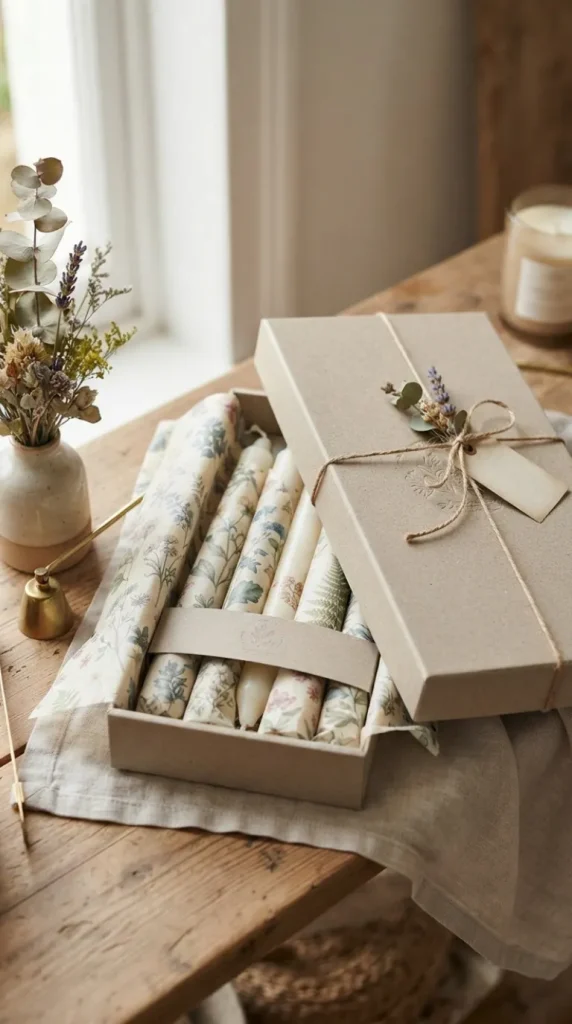 taper candle packaging ideas