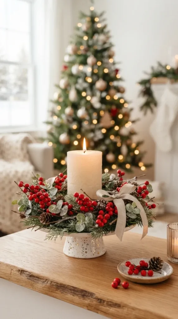 DIy Christmas candle decor ideas