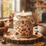 18 Cozy Autumn Candle Painting Ideas to Transform Plain Candles autumn candle painting ideas
