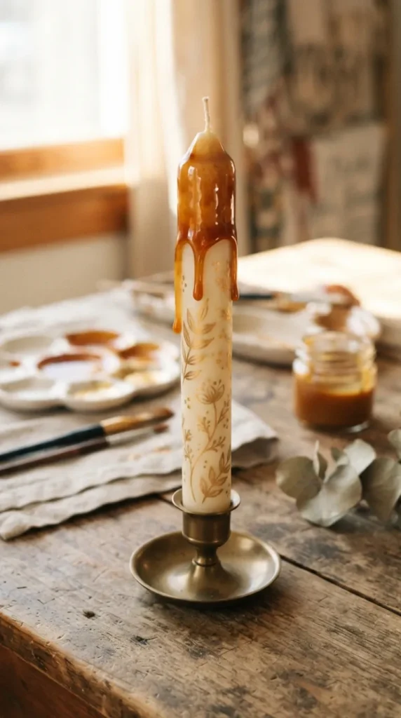 autumn candle painting ideas