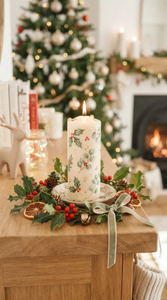 DIY Christmas candle decoration ideas