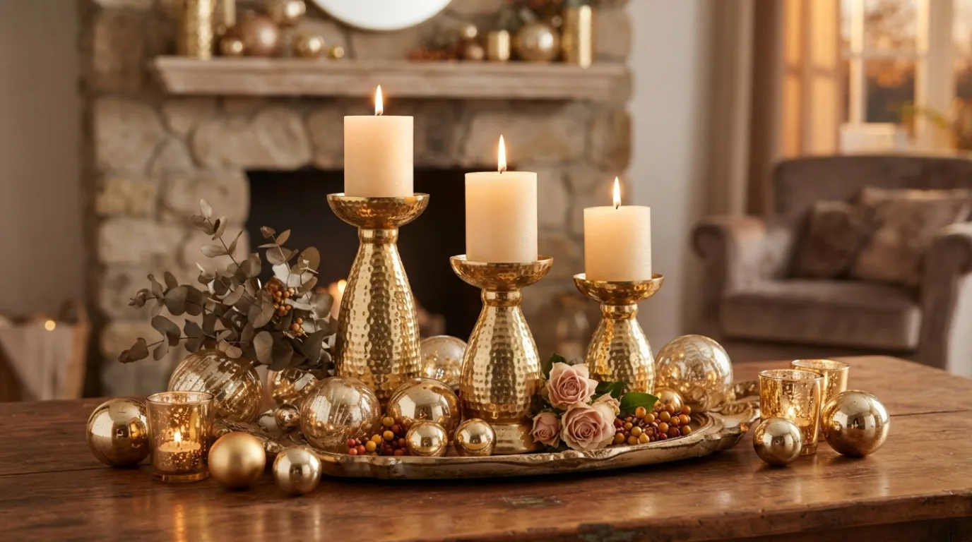 gold candle decor ideas