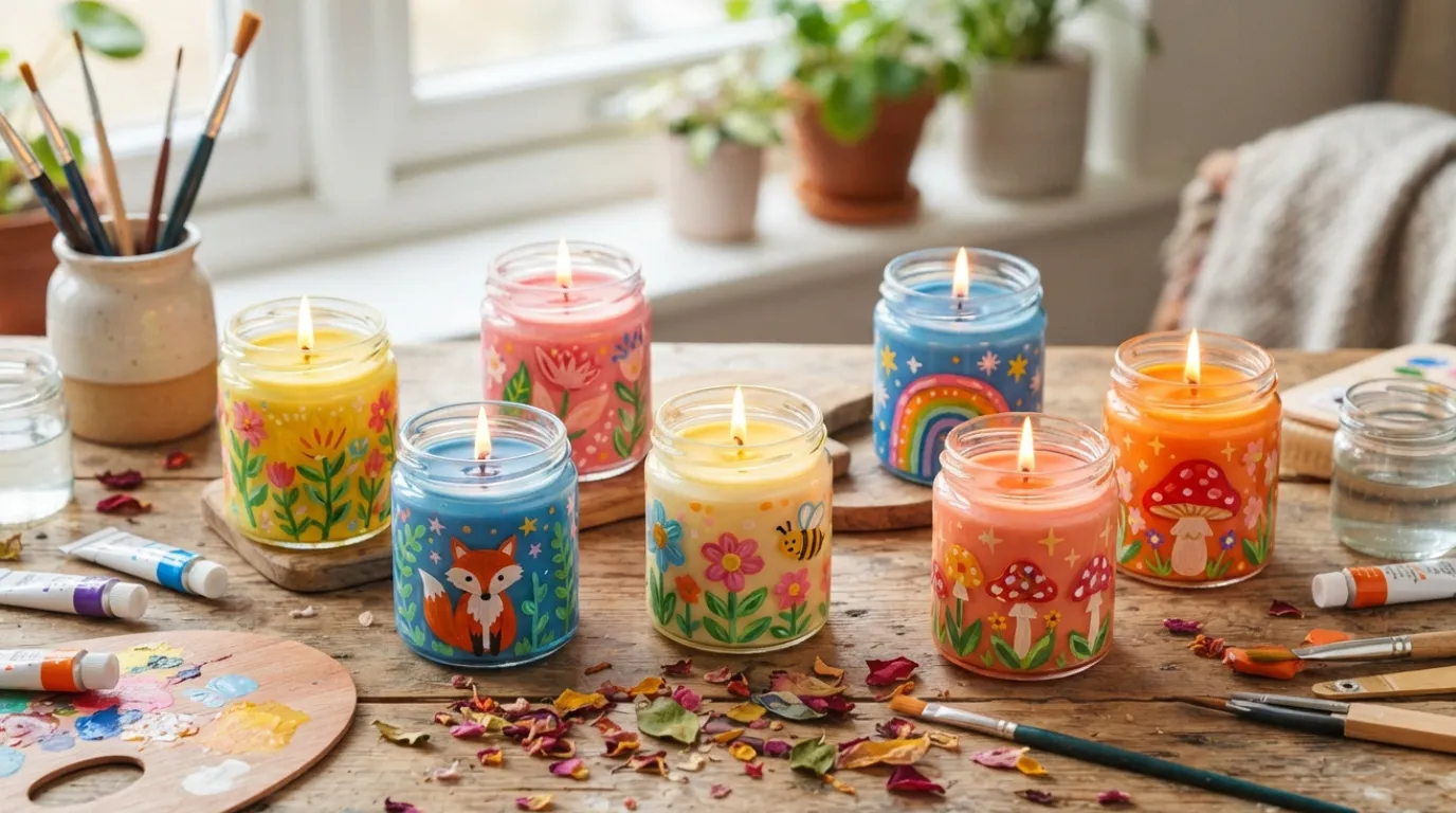 Candle jar painting ideas