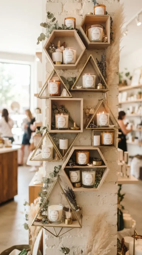 retail candle display ideas