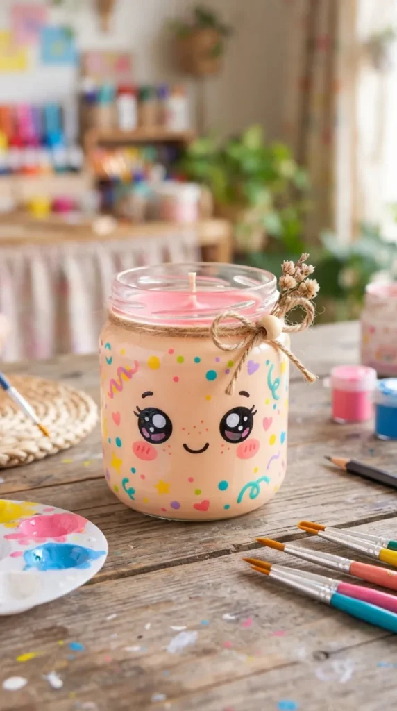 Candle jar painting ideas