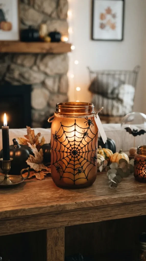 Halloween candle jar crafts