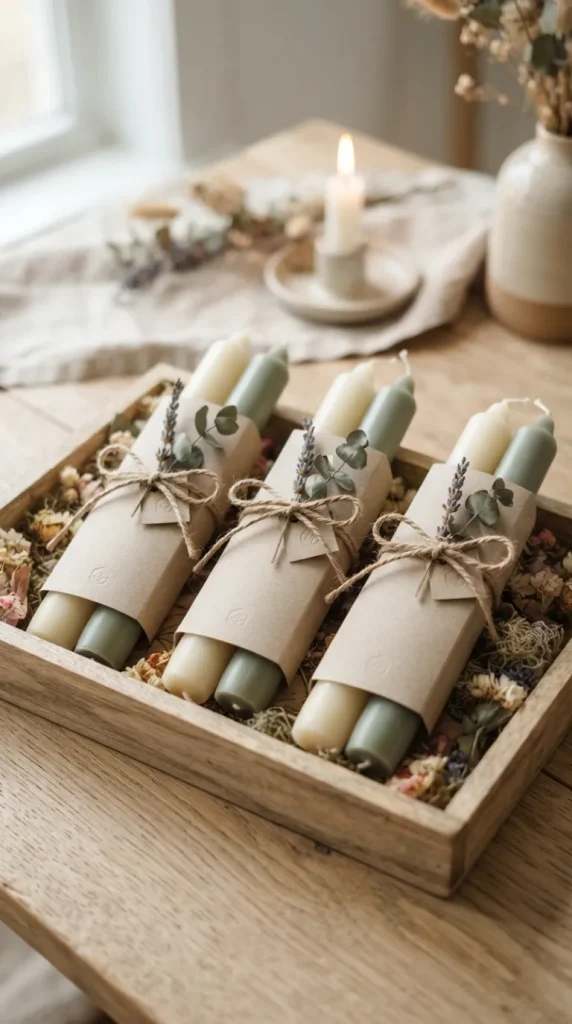 taper candle packaging ideas