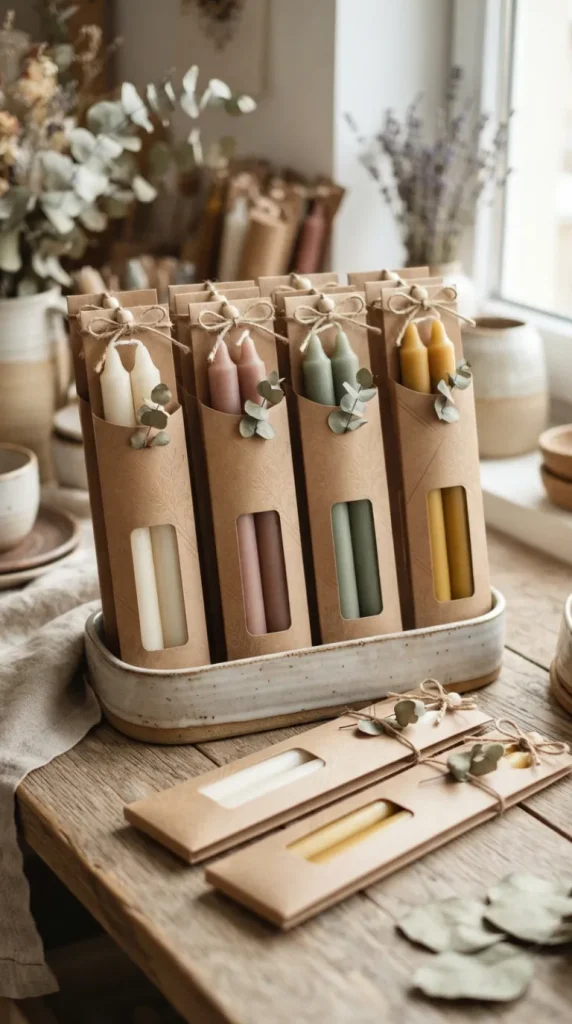 taper candle packaging ideas