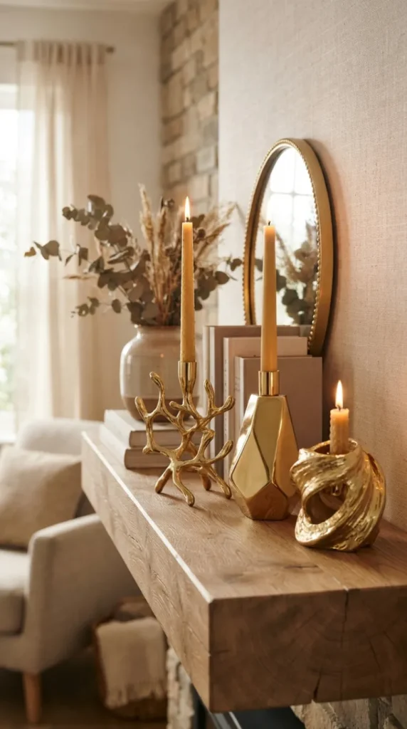 gold candle decor ideas