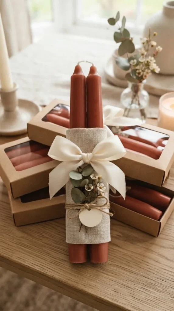 taper candle packaging ideas
