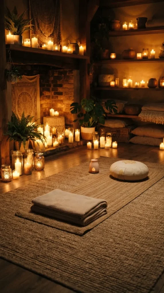 candlelit yoga ideas