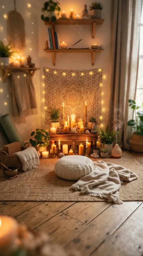 candlelit yoga ideas