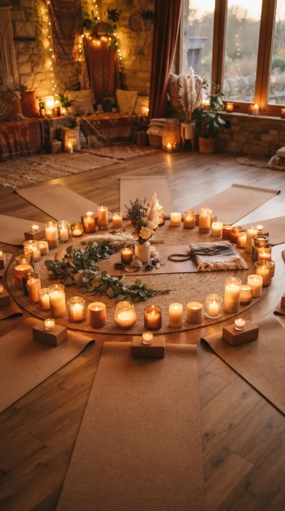 candlelit yoga ideas