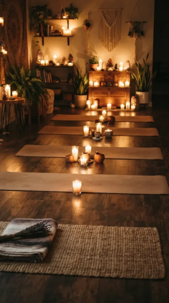 candlelit yoga ideas