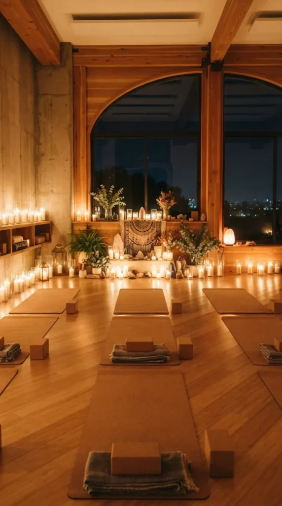 candlelit yoga ideas