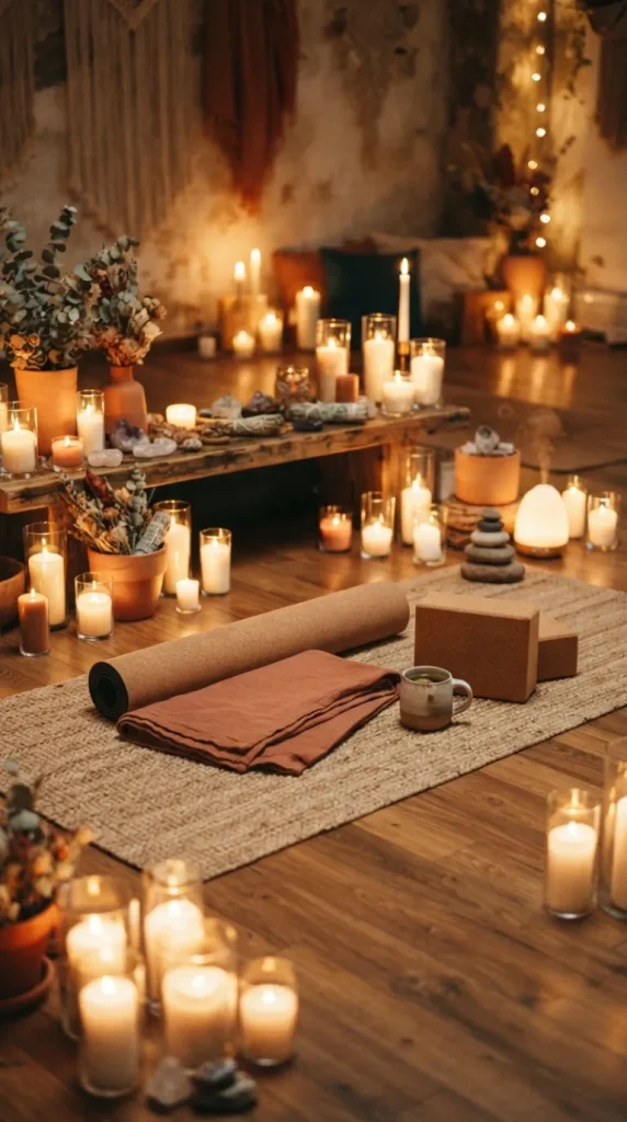 candlelit yoga ideas