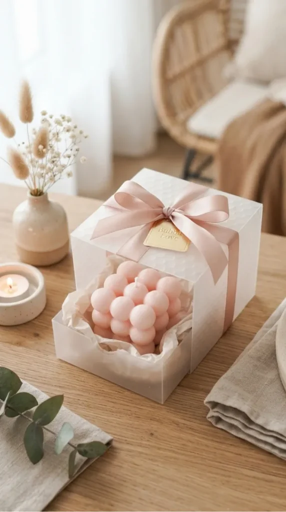 bubble candle packaging ideas