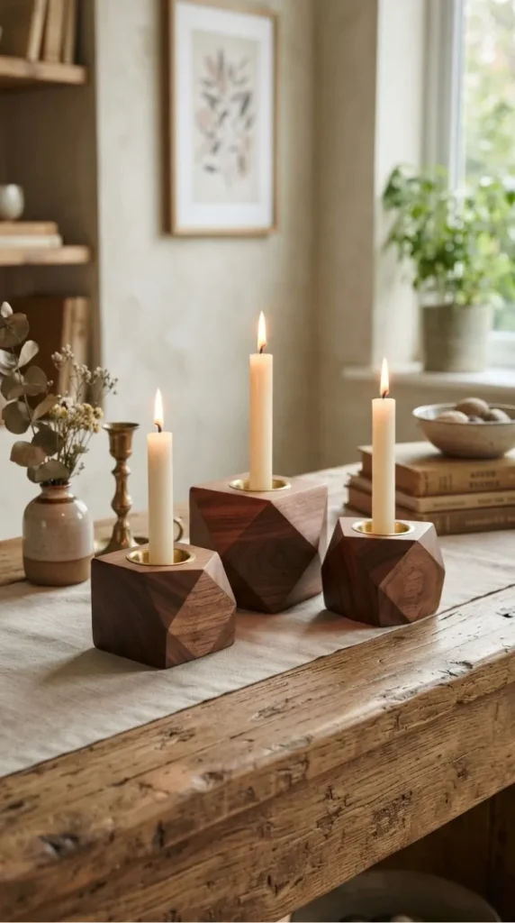 wood candle holder ideas
