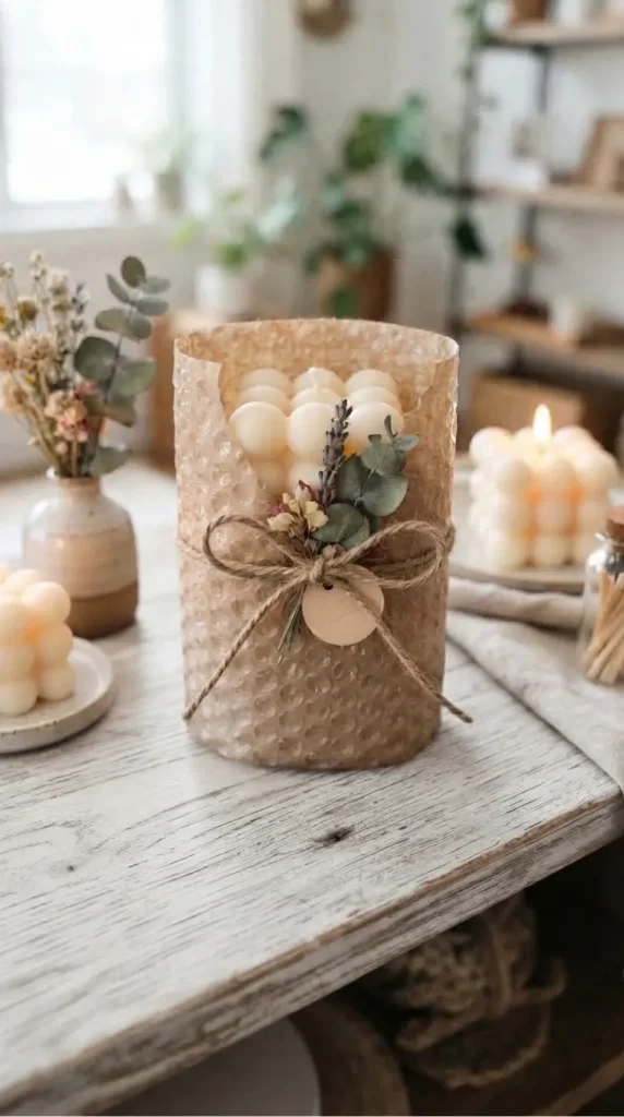 bubble candle packaging ideas