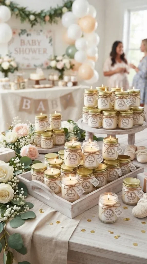 baby shower candle favors