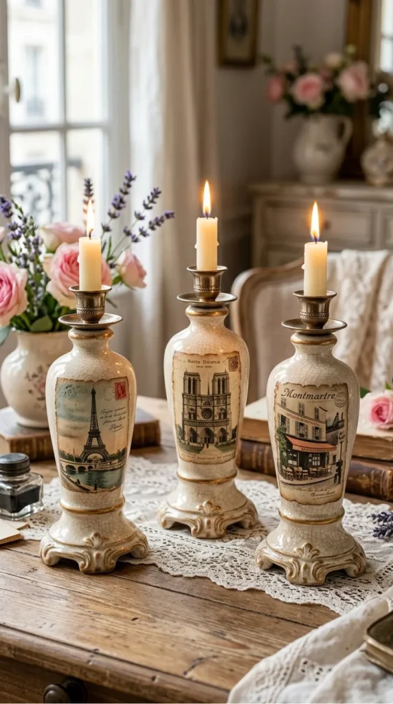 Paris theme candle decor ideas