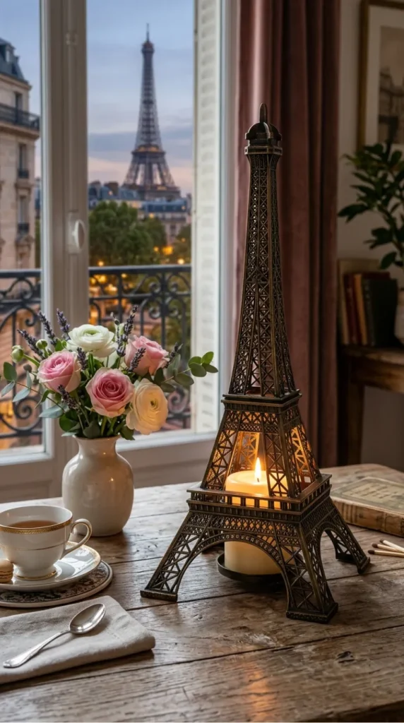 Paris theme candle decor ideas