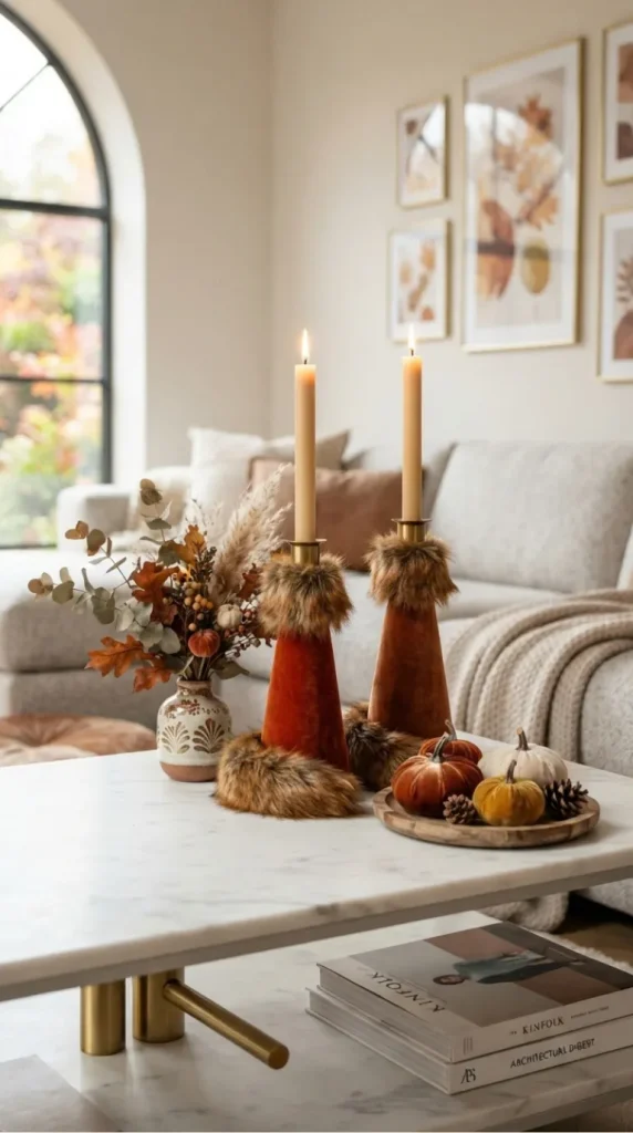 fall candlestick decor ideas