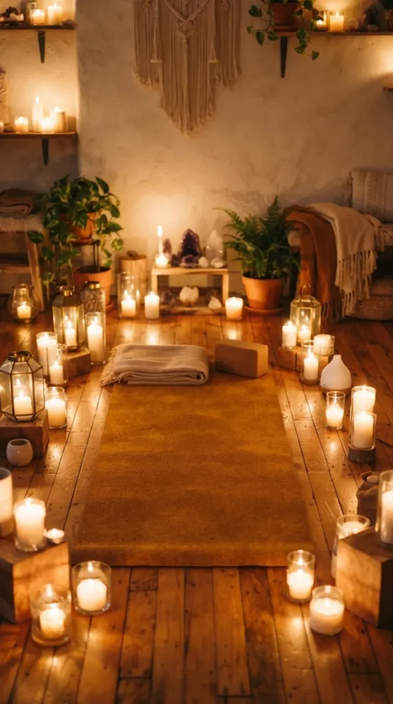 candlelit yoga ideas