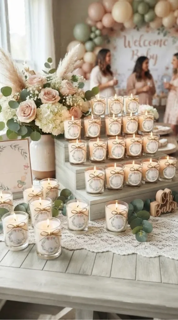 baby shower candle favors
