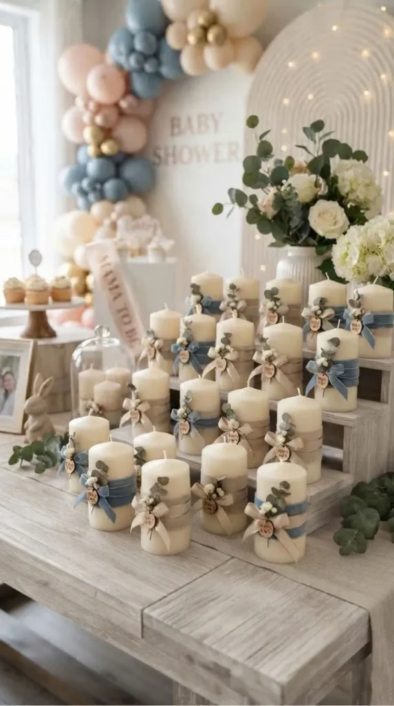 baby shower candle favors