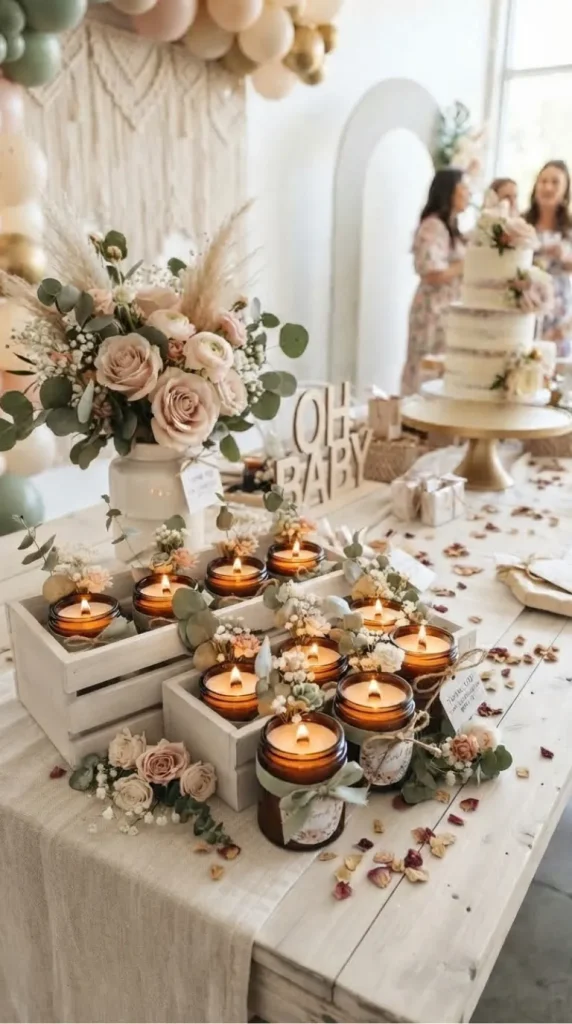 baby shower candle favors
