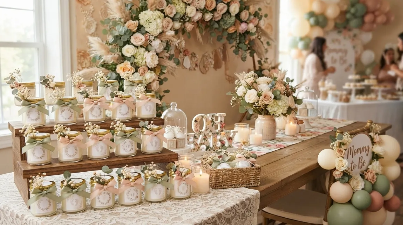 baby shower candle favors