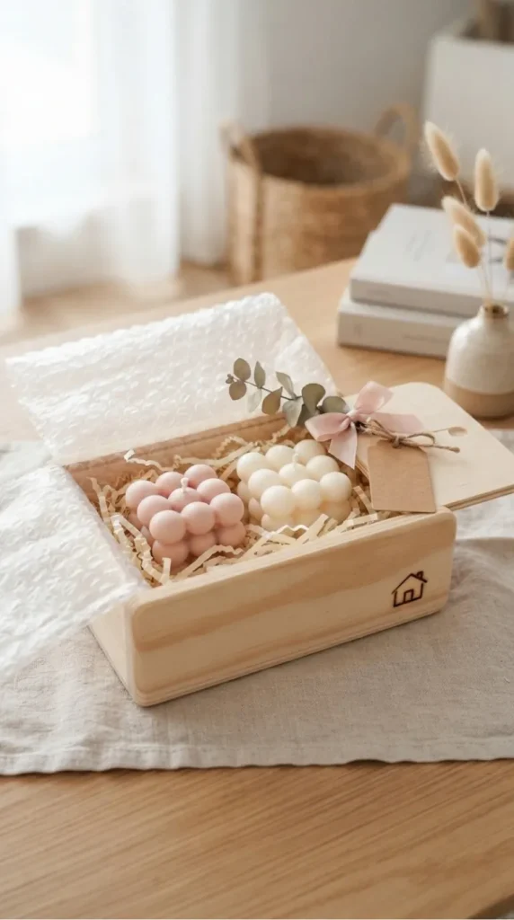 bubble candle packaging ideas