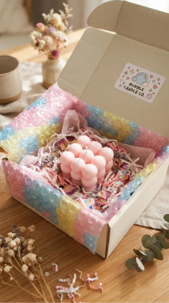 bubble candle packaging ideas