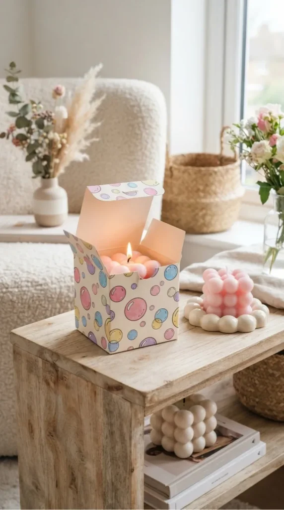 bubble candle packaging ideas