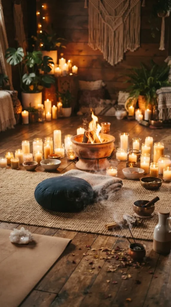 candlelit yoga ideas