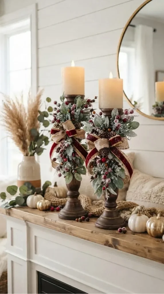 fall candlestick decor ideas