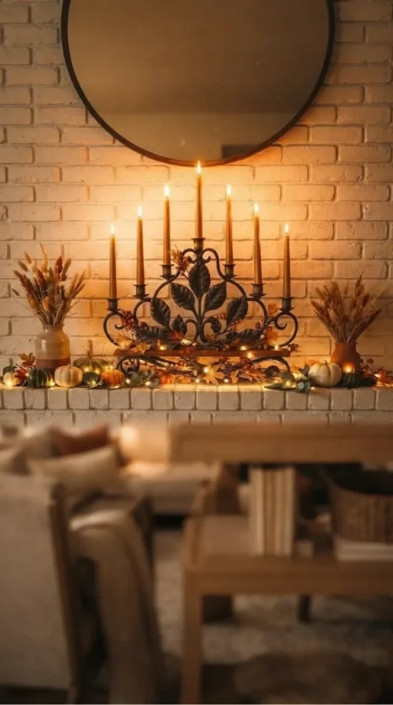 fall candlestick decor ideas