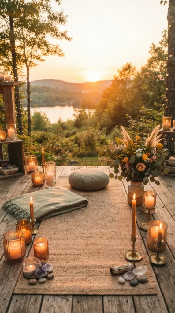 candlelit yoga ideas