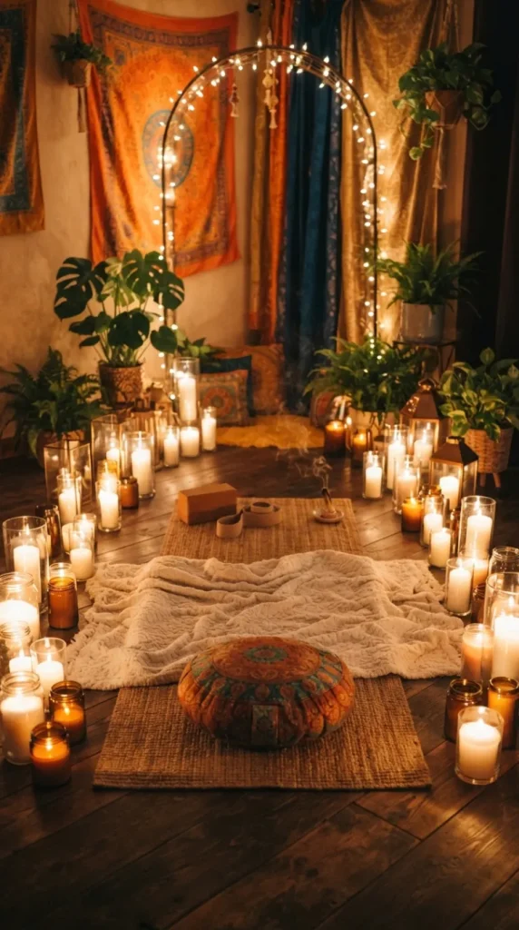 candlelit yoga ideas