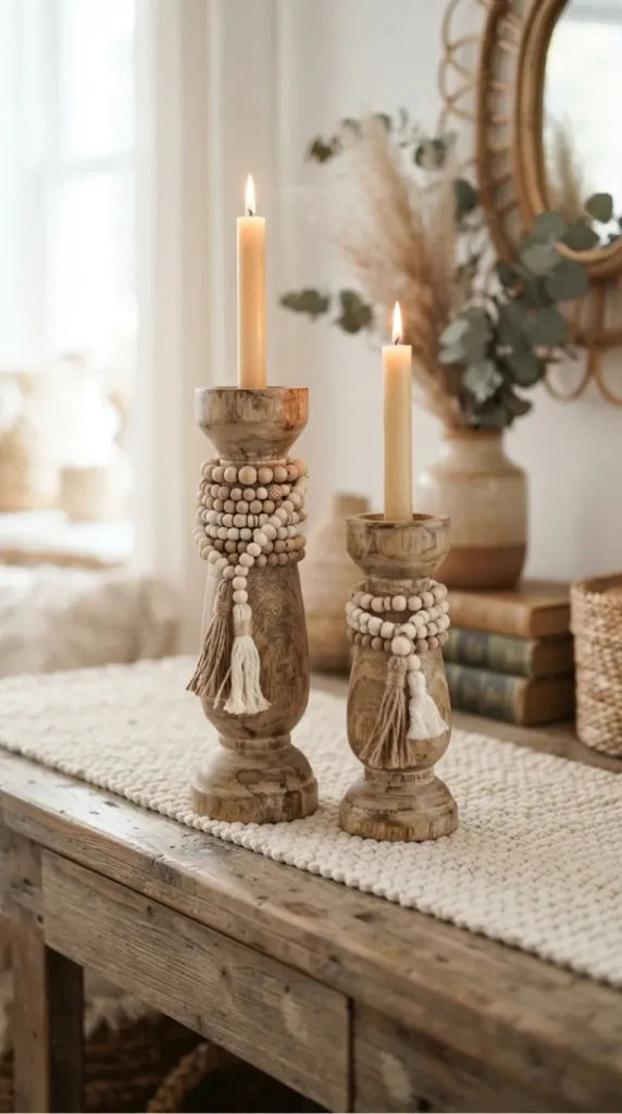 wood candle holder ideas