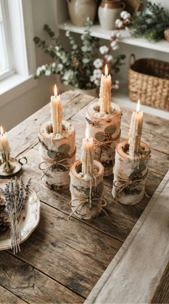 wood candle holder ideas