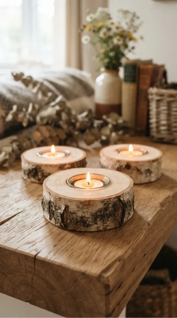 wood candle holder ideas