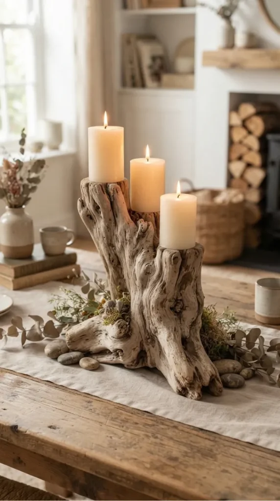 wood candle holder ideas