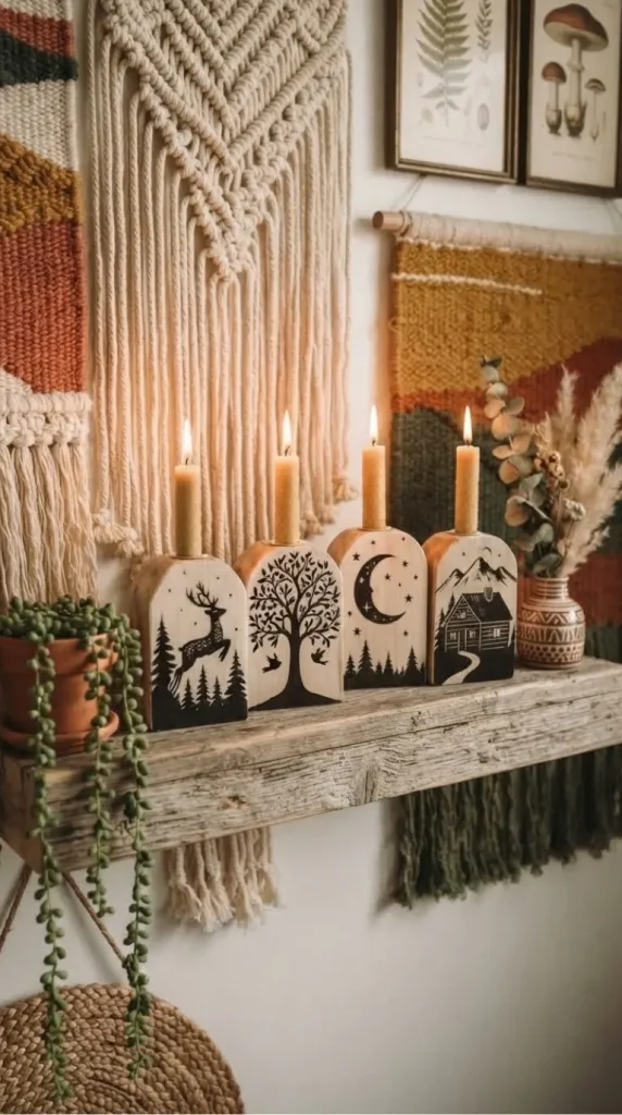 wood candle holder ideas