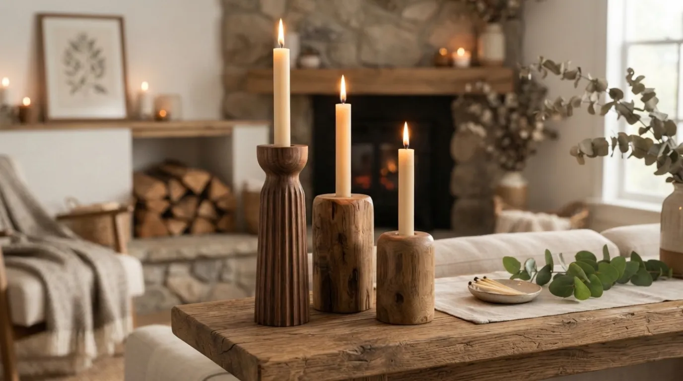 wood candle holder ideas