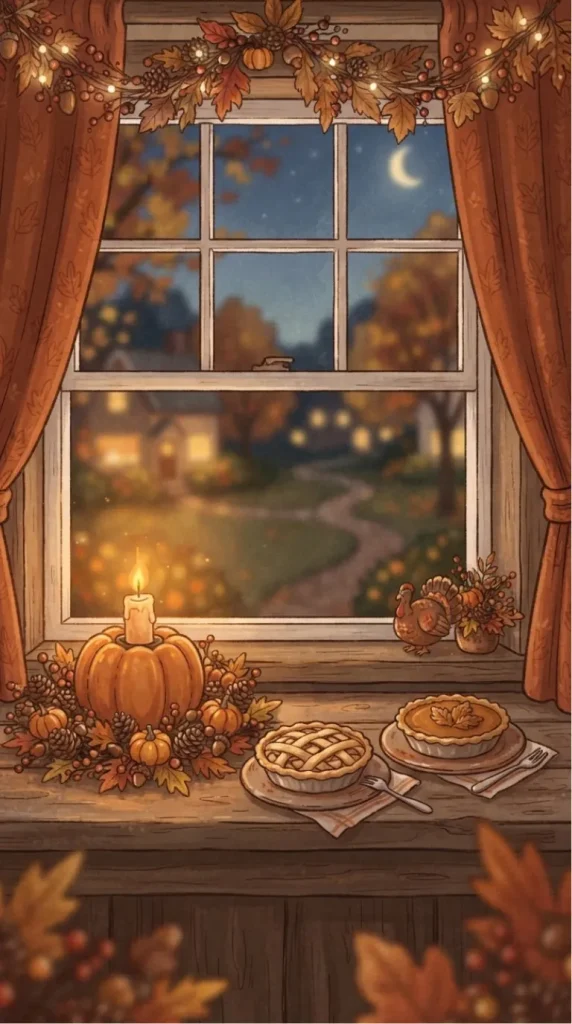 Thanksgiving candle illustration ideas