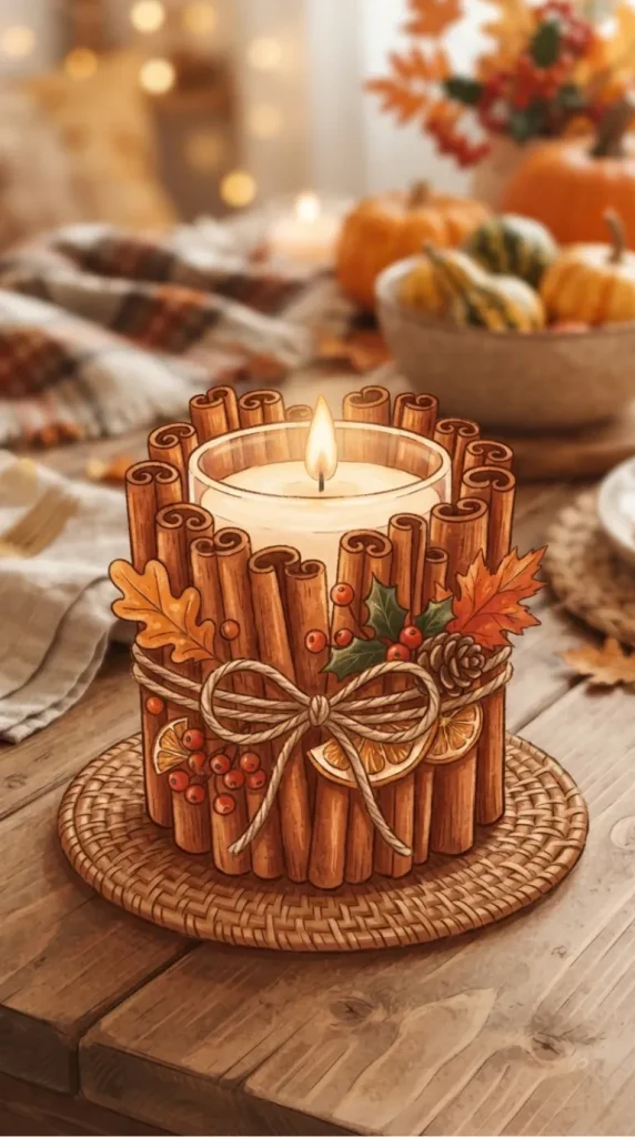 Thanksgiving candle illustration ideas